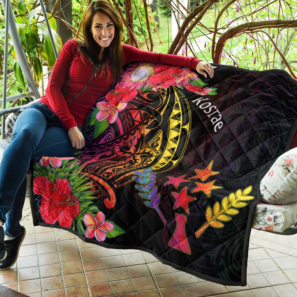 Kosrae State Premium Quilt - Tropical Hippie Style - Polynesian Pride