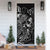 Kosrae Door Cover Turtle Hibiscus Black - Polynesian Pride