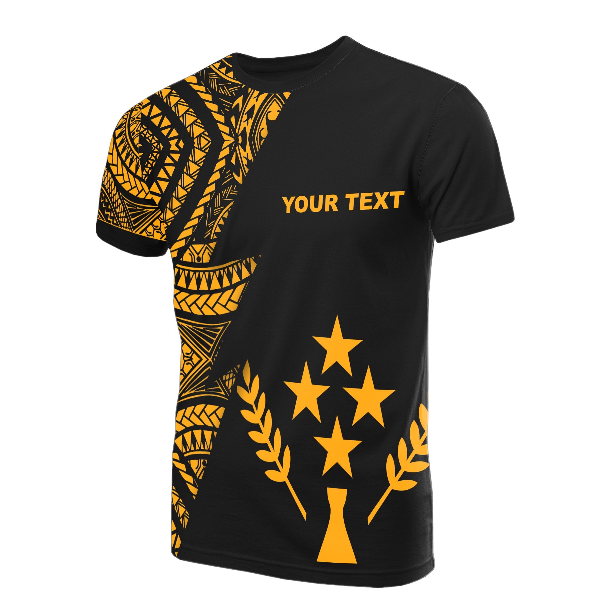 Kosrae Custom T Shirt Micronesian Pattern Gold Style Unisex Gold - Polynesian Pride