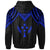 Kosrae Custom Hoodie Polynesian Armor Style Blue - Polynesian Pride