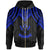 Kosrae Zip up Hoodie Polynesian Armor Style Blue Unisex Blue - Polynesian Pride