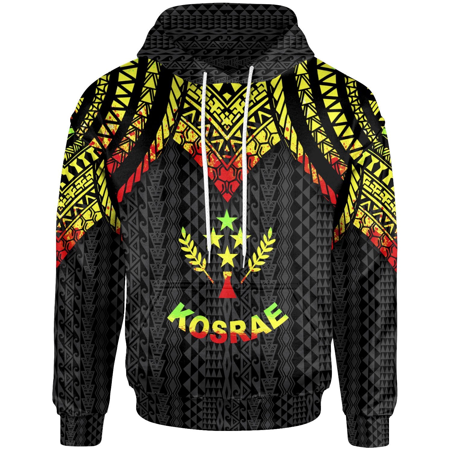 Kosrae Hoodie Polynesian Armor Style Reagge Unisex Reagge - Polynesian Pride