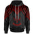 Kosrae Hoodie Polynesian Armor Style Red Unisex Red - Polynesian Pride