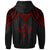 Kosrae Custom Zip up Hoodie Polynesian Armor Style Red - Polynesian Pride