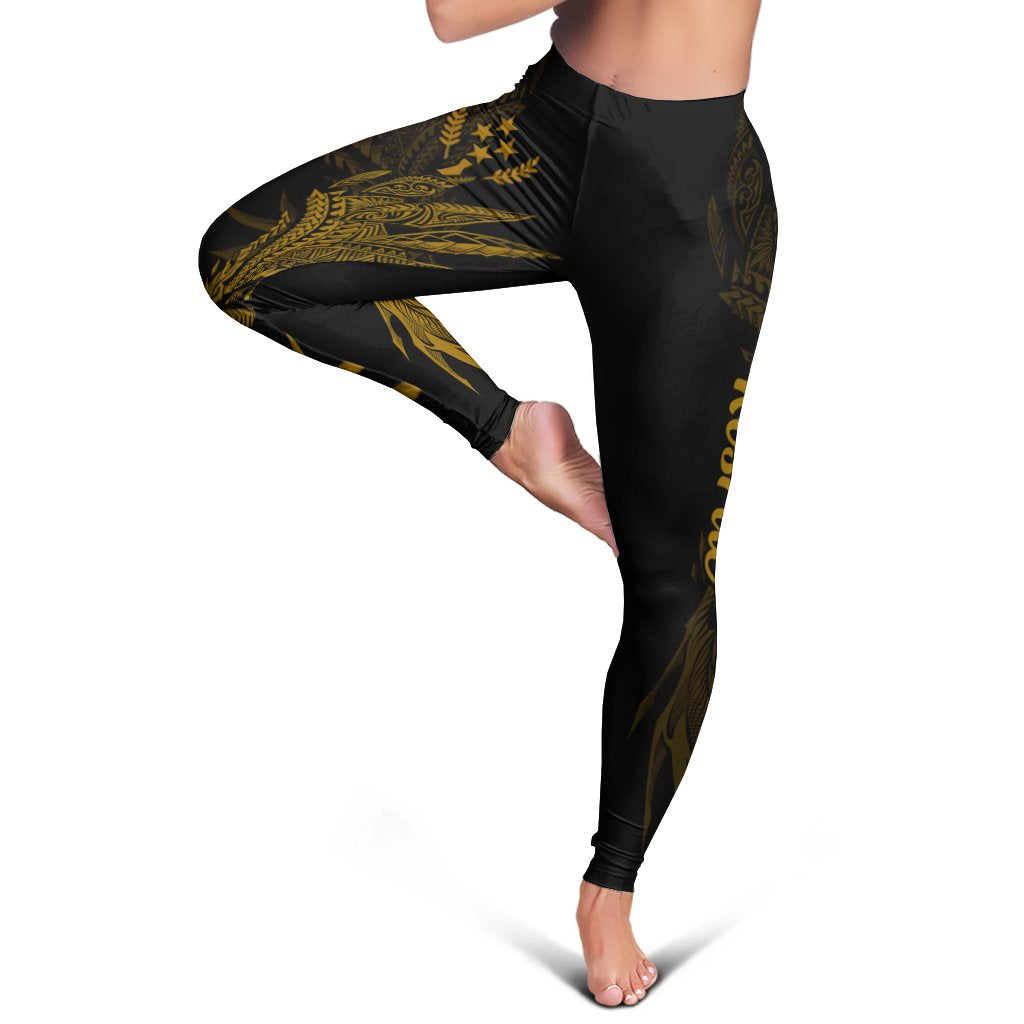 Kosrae Leggings - Wings Style Black - Polynesian Pride