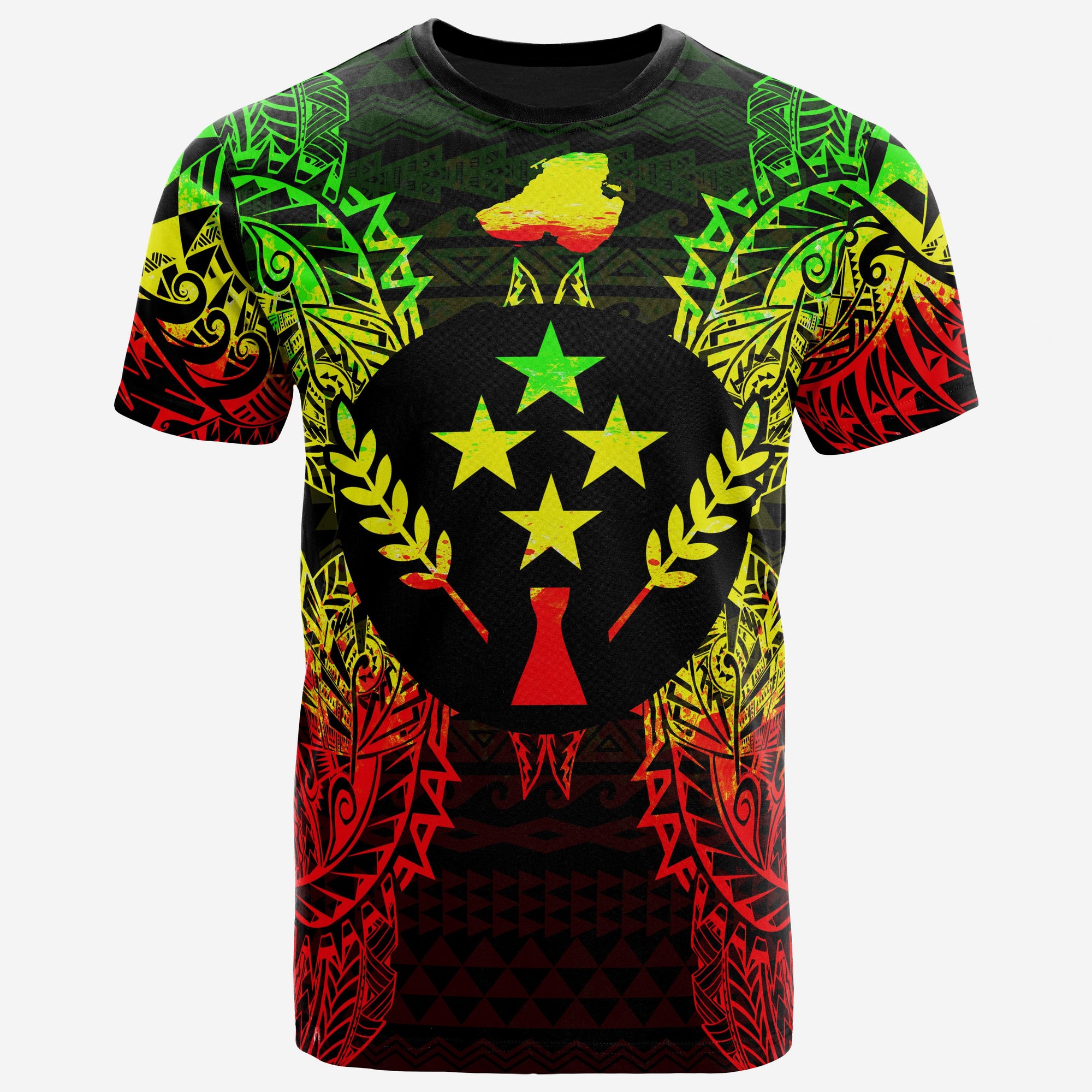 Kosrae All T Shirt Kosrae Flag Map Polynesian Tattoo Reggae Unisex Reggae - Polynesian Pride