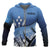 Kosrae Coat of Arms Zip up Hoodie Polynesian Pattern Unisex Blue - Polynesian Pride