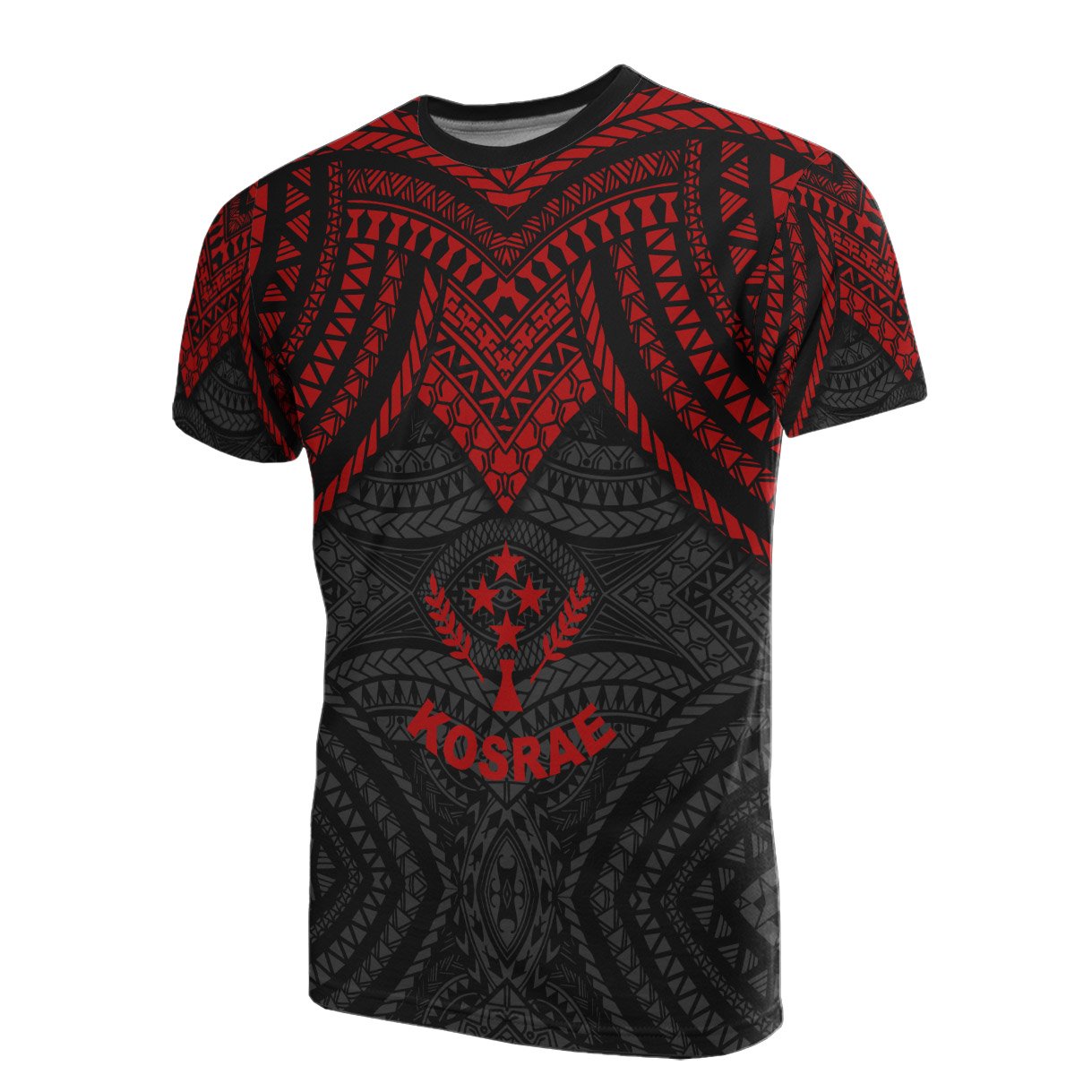 Kosrae T Shirt Micronesian Pattern Red Armor Style Unisex Red - Polynesian Pride