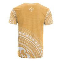 Kosrae All Over T Shirt Kosrae Flag Polynesian Tribal Gold Version - Polynesian Pride
