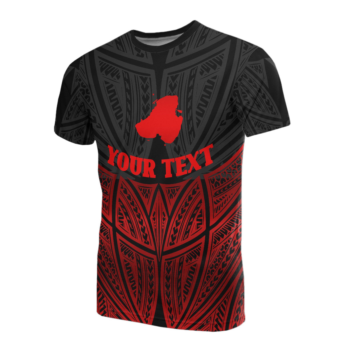 Kosrae Polynesian Custom T Shirt Red Black Pride Map And Seal Unisex Red - Polynesian Pride