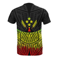Kosrae Polynesian Custom T Shirt Reggae Pride Map And Seal - Polynesian Pride