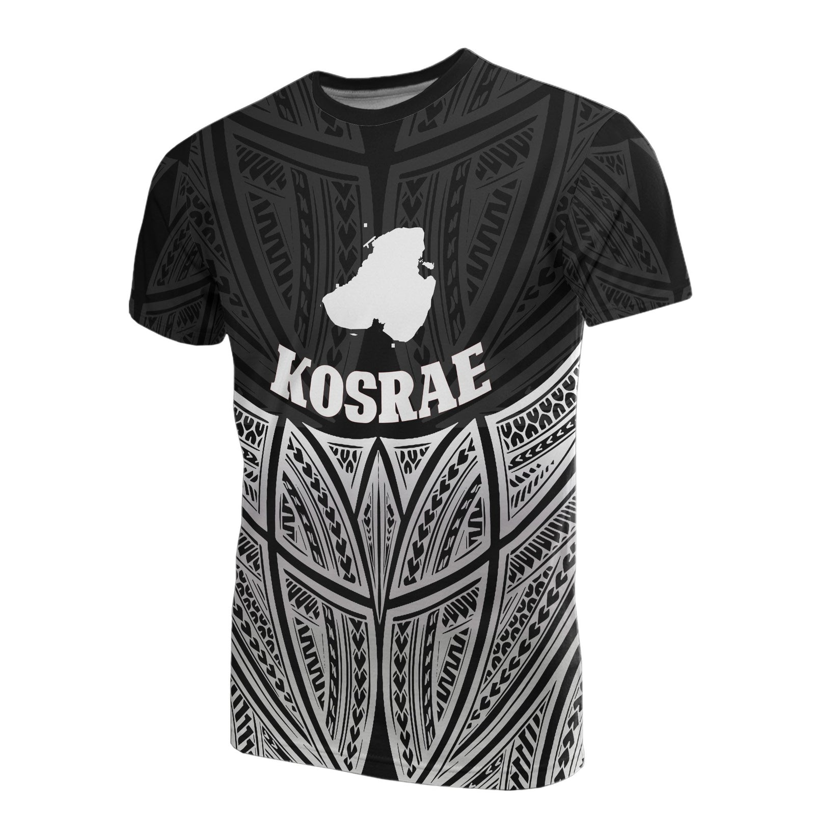 Kosrae Polynesian T Shirt Black Pride Map And Seal Unisex Black - Polynesian Pride