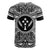 Kosrae All T Shirt Kosrae Coat Of Arms Polynesian White Black - Polynesian Pride