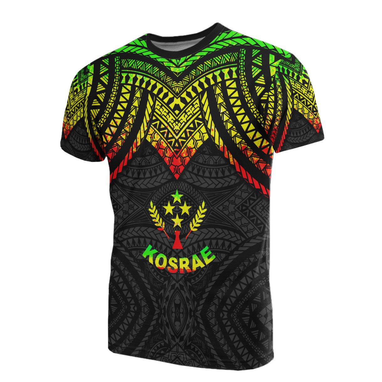 Kosrae T Shirt Micronesian Pattern Reggae Armor Style Unisex Reggae - Polynesian Pride