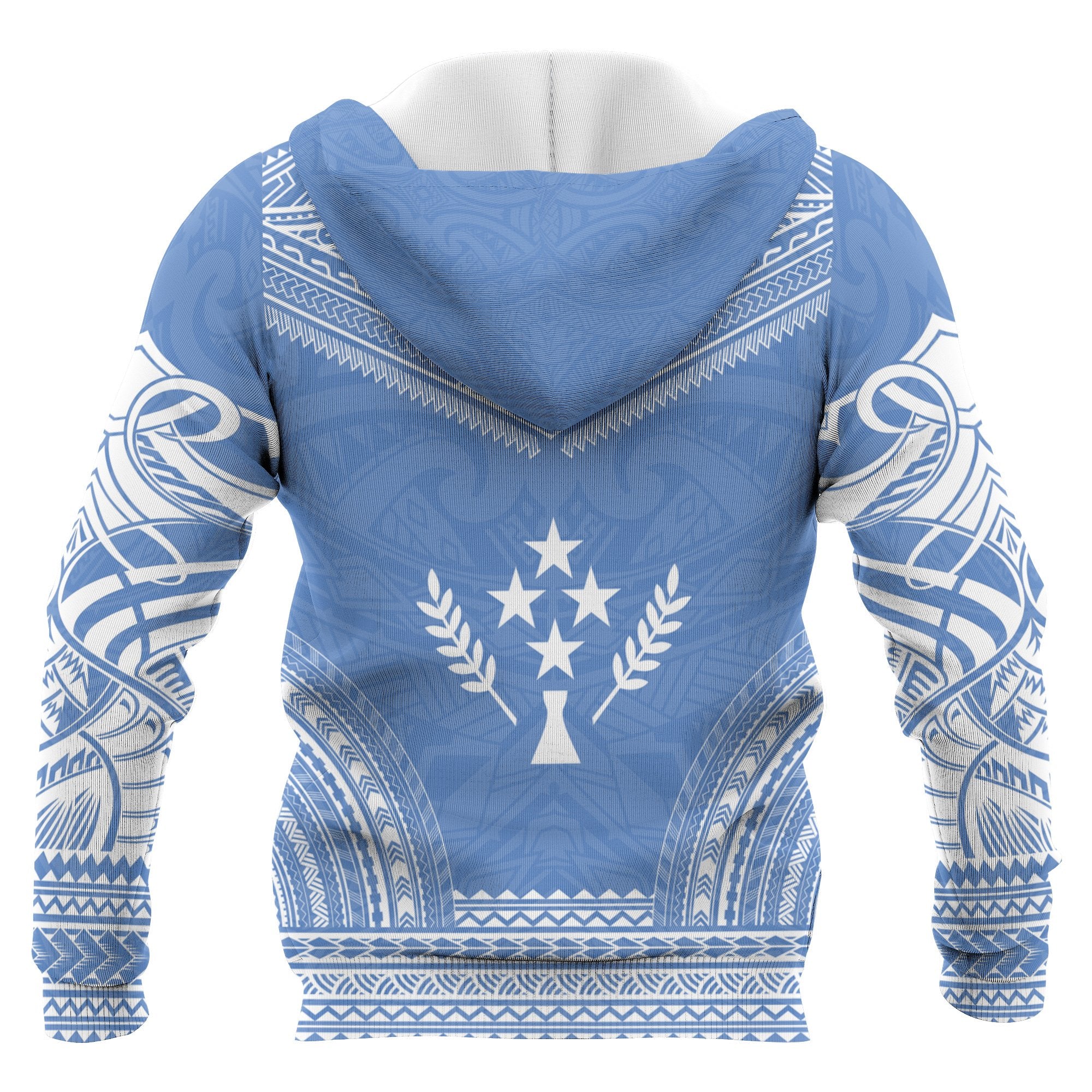 Kosrae Polynesian Chief Custom Hoodie Flag Version Unisex Blue - Polynesian Pride