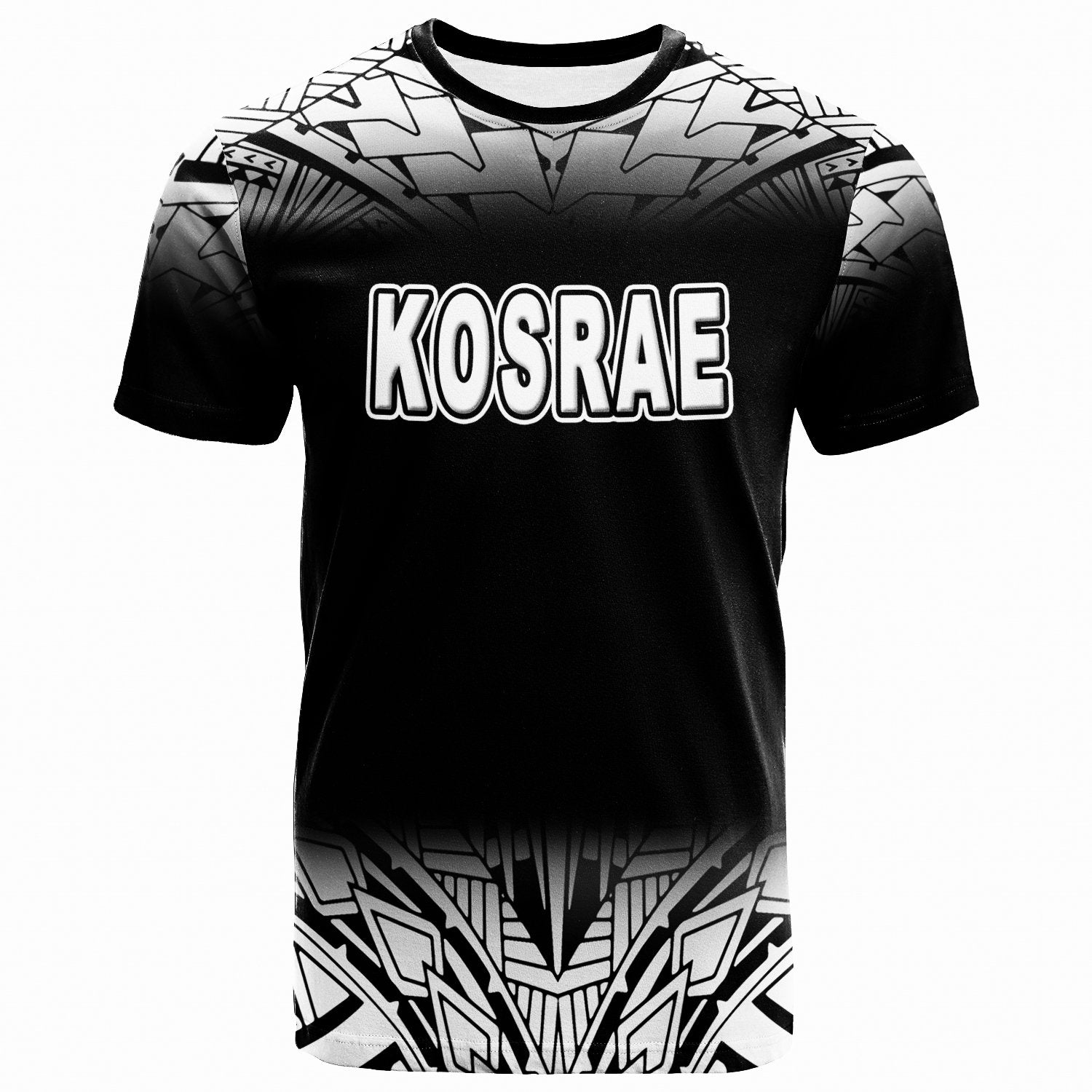 Kosrae T Shirt Polynesian Fog Black Style Unisex Black - Polynesian Pride