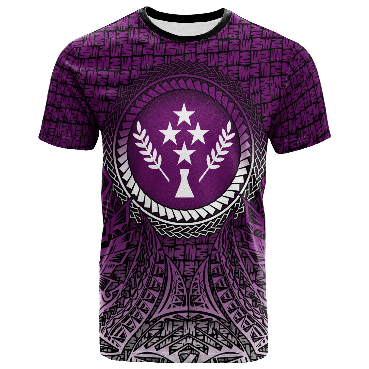 Kosrae T Shirt Circle Pattern Purple Unisex Purple - Polynesian Pride