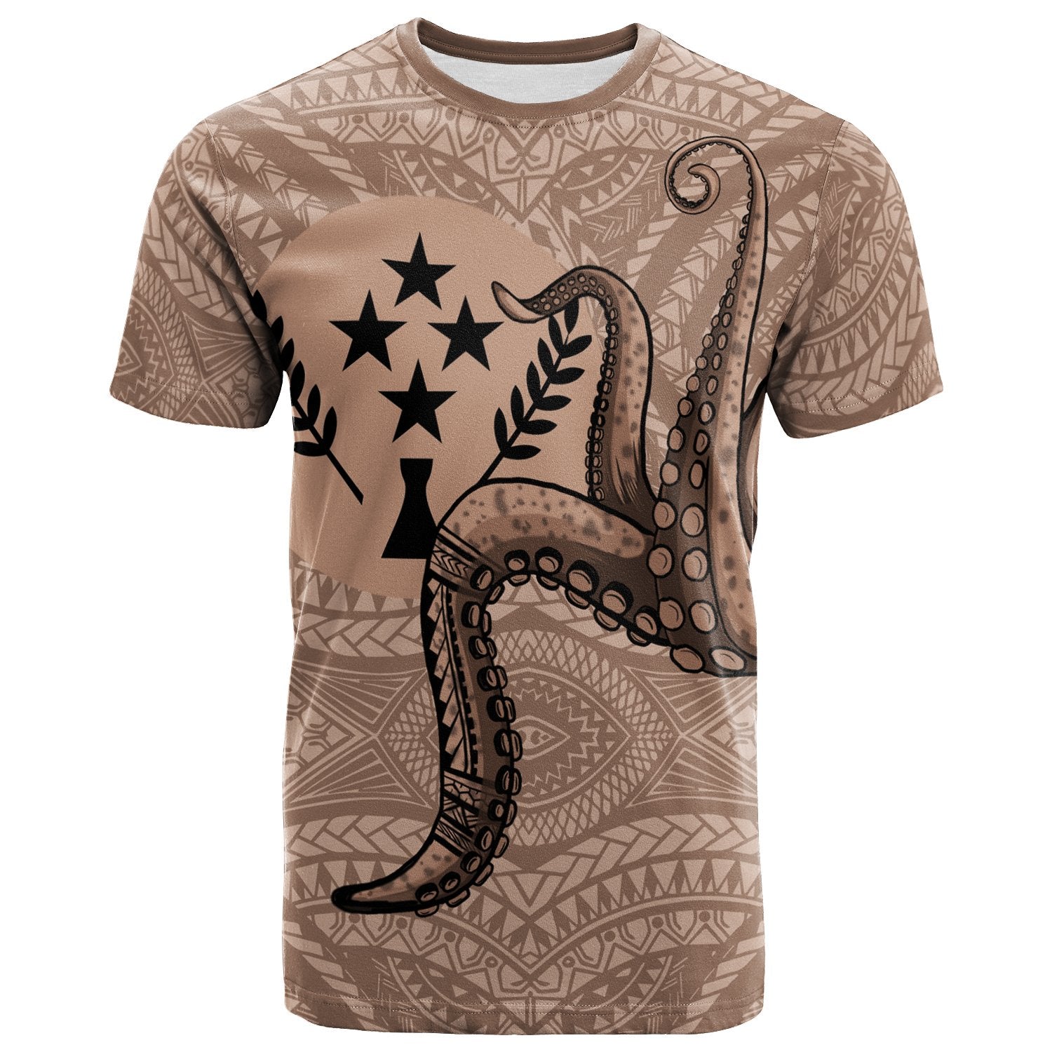 Kosrae T shirt Micronesia Octopus Tentacle Unisex One Color - Polynesian Pride