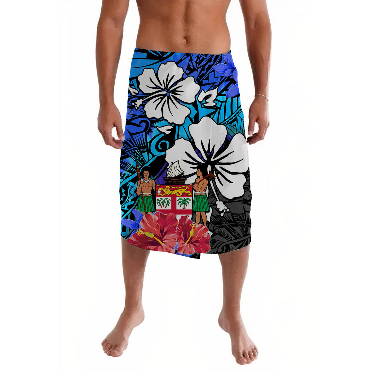 Fiji Lavalava Polynesian Special Tribal Creative Tropical Flowers Tie Dye Ver.03 LT13 Art - Polynesian Pride