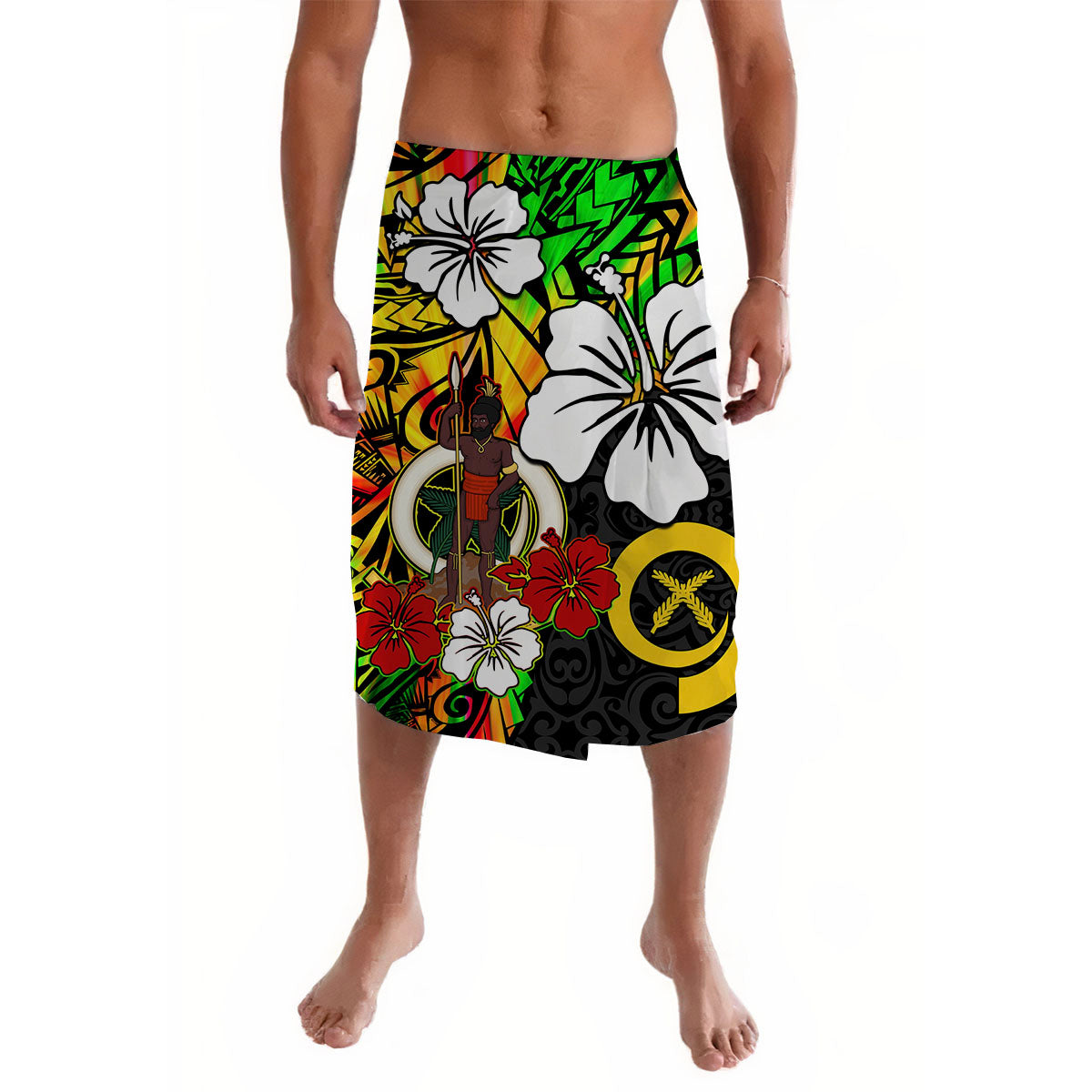 Vanuatu Lavalava Polynesia Tie Dye Hibiscus Flowers Version 01 LT13 Art - Polynesian Pride