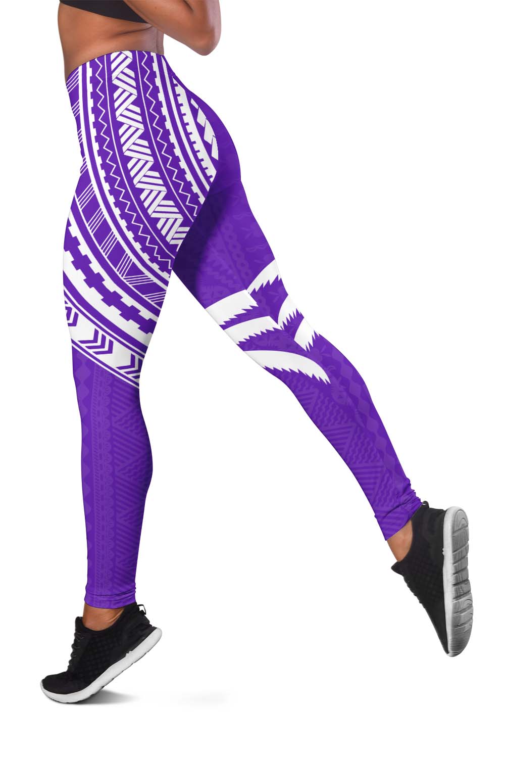 Fiji Rugby Sevens Women Leggings Fijian 7s Tapa Polynesian Purple LT13 Purple - Polynesian Pride