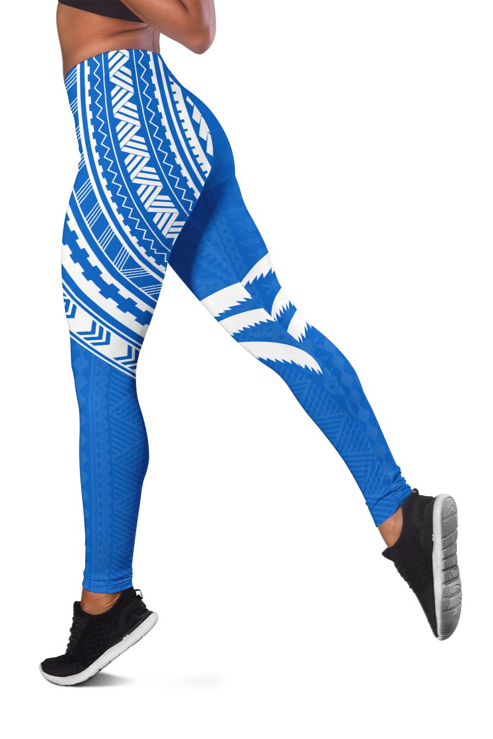 Fiji Rugby Sevens Women Leggings Fijian 7s Tapa Polynesian Blue Ver.01 LT13 Blue - Polynesian Pride