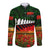 New Zealand Maori ANZAC Hawaii Long Sleeve Button Shirt Poppy Vibes - Green LT8 Unisex Green - Polynesian Pride