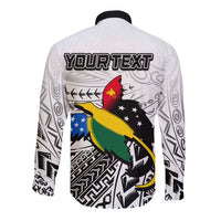 (Custom Personalised) Papua New Guinea And Solomon Islands Long Sleeve Button Shirt LT6 - Polynesian Pride
