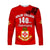 Kolisi Tonga College Atele Long Sleeve Shirt 140 Years Anniversary Tongan Ngatu LT13 Unisex Red - Polynesian Pride