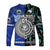 (Custom Personalised) Samoa And New Zealand Long Sleeve Shirt Together - Paua Shell LT8 - Polynesian Pride