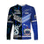 (Custom Personalised) Samoa And New Zealand Long Sleeve Shirt Together - Blue LT8 Unisex Blue - Polynesian Pride