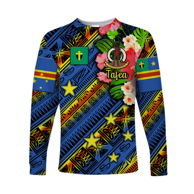 Vanuatu Tafea Long Sleeve Shirt Independence Be Proud LT8 Unisex Blue - Polynesian Pride