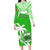 Samoa Long Sleeve Dress Samoan Coat Of Arms With Coconut Green Style LT14 Women Green - Polynesian Pride