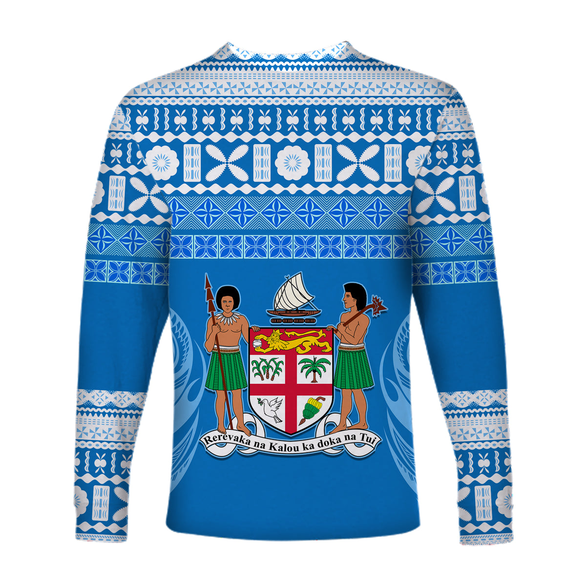 Bula Fiji Long Sleeve Shirt Tapa Pattern LT13 - Polynesian Pride