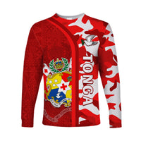 Tonga Unique Long Sleeve Shirt Camouflage with Tongan Pattern LT13 Unisex Blue - Polynesian Pride