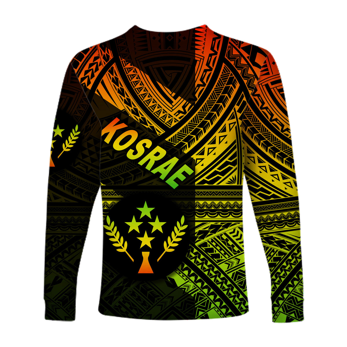 FSM Kosrae Long Sleeve Shirts Original Style - Reggae LT8 - Polynesian Pride