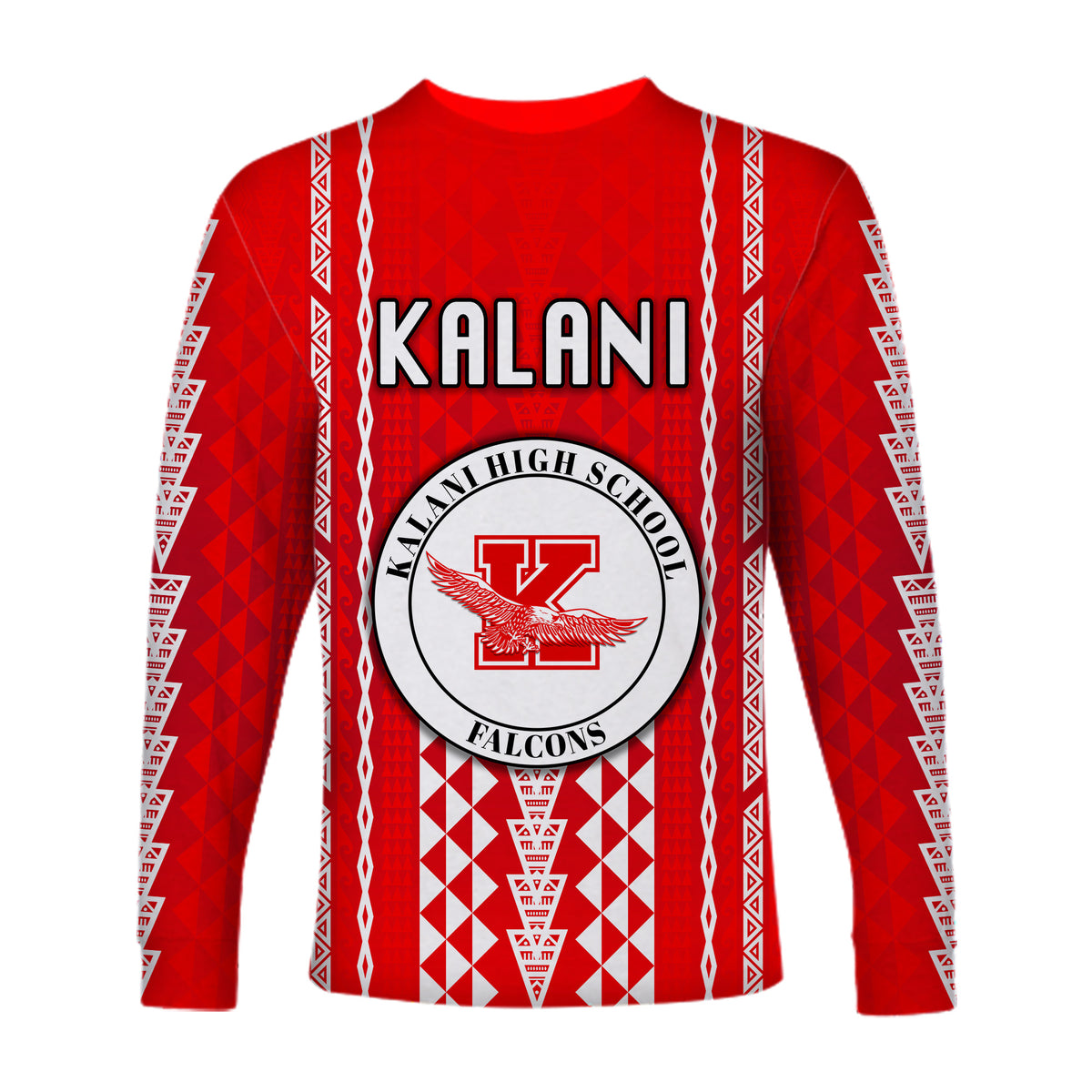 Hawaii Kalani High School Long Sleeve Shirts Falcons Simple Style LT8 - Polynesian Pride