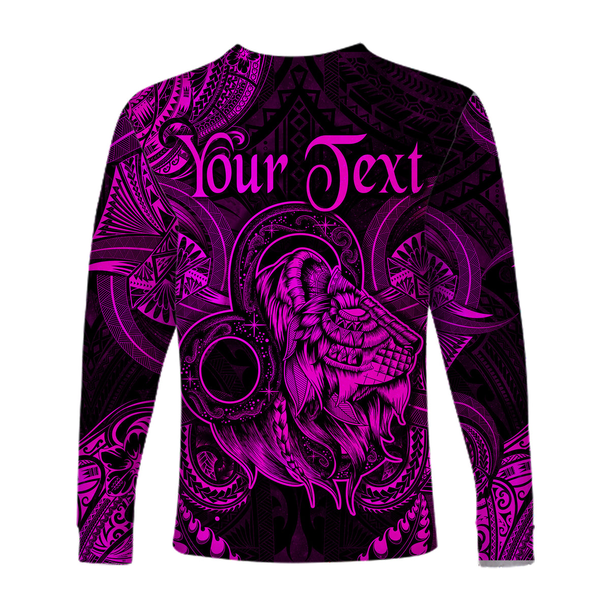 (Custom Personalised) Leo Zodiac Polynesian Long Sleeve Shirt Unique Style - Pink LT8 - Polynesian Pride