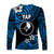 FSM Yap Long Sleeve Shirts Unique Vibes - Blue LT8 - Polynesian Pride