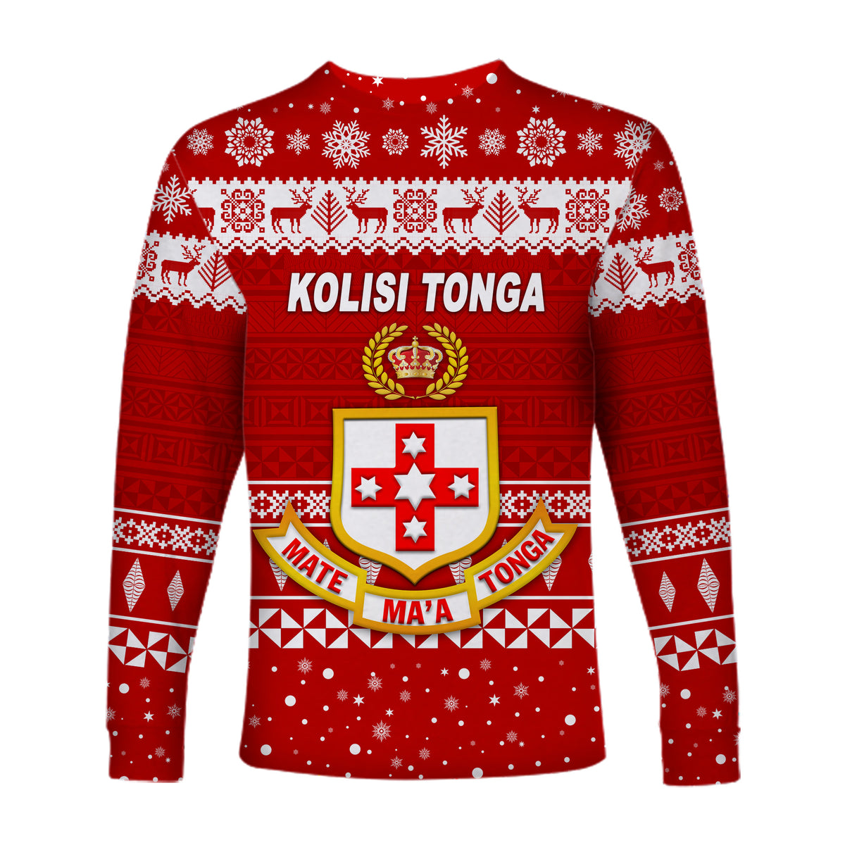 Kolisi Tonga College Christmas Long Sleeve Shirt Simple Style LT8 - Polynesian Pride
