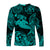 Hawaii Hammer Shark Polynesian Long Sleeve Shirt Unique Style - Turquoise LT8 - Polynesian Pride