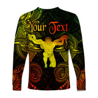 (Custom Personalised) Ophiuchus Zodiac Polynesian Long Sleeve Shirt Unique Style - Reggae LT8 - Polynesian Pride