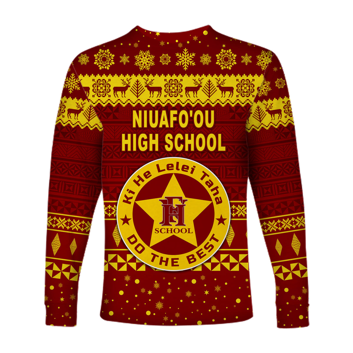 Niuafo'ou High School Christmas Long Sleeve Shirt Simple Style LT8 - Polynesian Pride