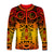 Marquesas Islands Long Sleeve Shirt Marquesan Tattoo Original Style - Gradient Red LT8 - Polynesian Pride