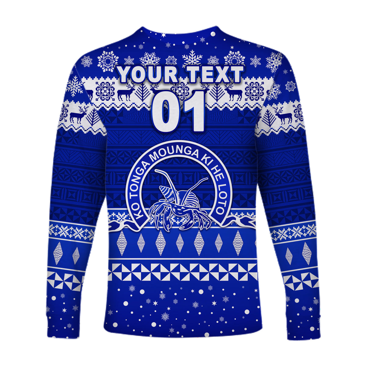 (Custom Personalised) Taufa'ahau Pilolevu College Christmas Long Sleeve Shirt Simple Style LT8 - Polynesian Pride
