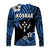 FSM Kosrae Long Sleeve Shirts Unique Vibes - Blue LT8 - Polynesian Pride