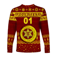 (Custom Personalised) Tonga High School Christmas Long Sleeve Shirt Simple Style LT8 - Polynesian Pride