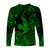 Hawaii Angry Shark Polynesian Long Sleeve Shirt Unique Style - Green LT8 - Polynesian Pride