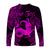 (Custom Personalised) Capricorn Zodiac Polynesian Long Sleeve Shirt Unique Style - Pink LT8 - Polynesian Pride