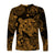 Hawaii Turtle Polynesian Long Sleeve Sirt Plumeria Flower Unique Style - Gold LT8 - Polynesian Pride